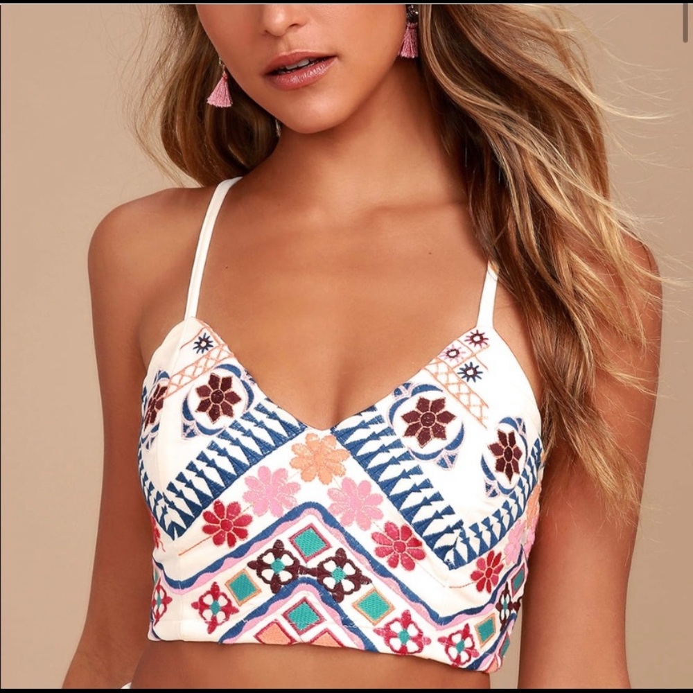 Lulu’s RHYTHM IS GONNA GET YOU Embroidered top